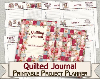 Quilting Journal Projektplaner, Quilt Papier, Printable Organizer, Digital PDF Instant Download