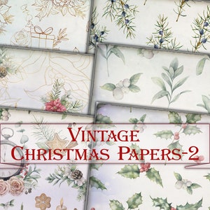 Christmas Digital picture collage,printable papers-2