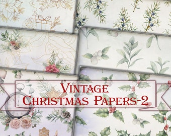 Christmas Digital picture collage,printable papers-2