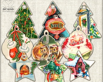 Vintage Christmas Tags toys,Xmas decoration set,holiday Tags Printable