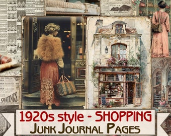 コラージュジャーナル*『』 ヴィンテージファッション ジャンクジャーナルキット 1920 年代