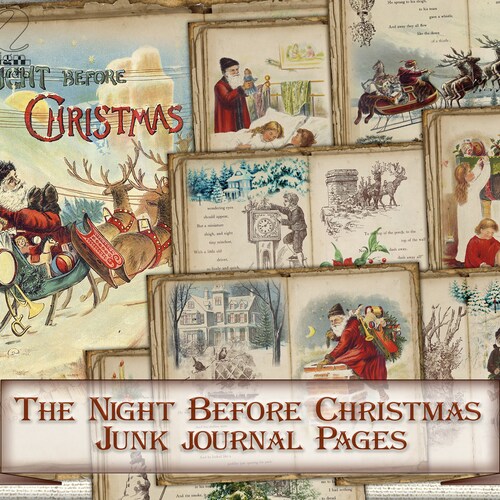 Vintage Christmas Junk Journal Kitprintable Collage Pages the - Etsy