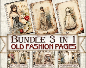 Lavender Victorian Ladies Junk Journal Page, Bundle Vintage Victorian ...