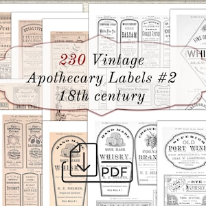 Old pharmacy labels - Etsy 日本