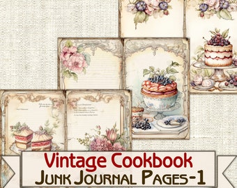 クッキングジャンクジャーナル Junk Journal Challenge 2023 - 6 |5 Easy Journal Page Ideas