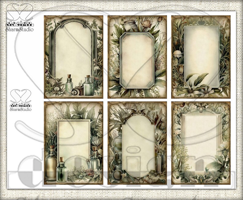 Vintage Herbalist Botanical Printable Pack-3herbal Junk - Etsy