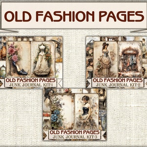 Old Fashion Victorian Lady Junk Journal Kit Part 2, Collage Sheets ...