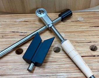 Stretcher Drilling Guide for Tapered Leg Tenons