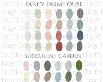 Fancy Farmhouse & Succulent Garden Procreate Color Palettes / Instant Download