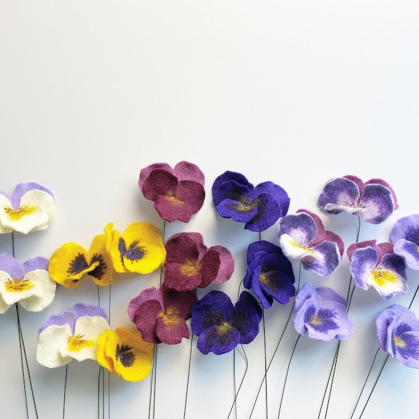 Pansy Stem | Felt Artificial Flower