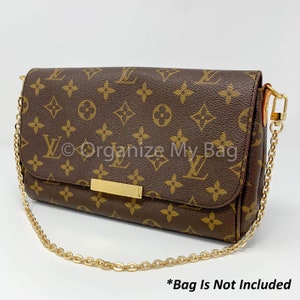 LOUIS VUITTON LV Black and White Gold Chain Shoulder Strap Bag