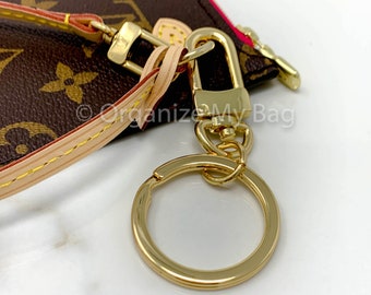 Luxury Keyring With Swiveling Clip Keychain - Gold Or Silver - For Your Bags!