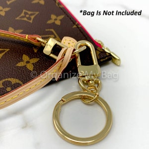 Luxury Keyring With Swiveling Clip Keychain Gold or Silver 