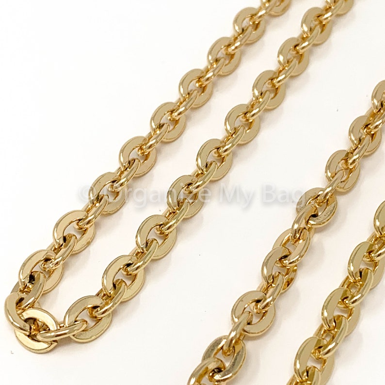 Luxury Crossbody Strap Oval Chain Gold or Silver For Your Bags image 6