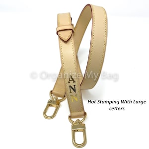 Vachetta lederen verstelbare riem (25mm) - Hot Stamp beschikbaar om uw initialen voor uw tassen toe te voegen!
