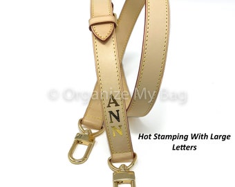 Vachetta Leather Adjustable Strap (25mm) - Hot Stamp Available To add Your Initials For Your Bags!