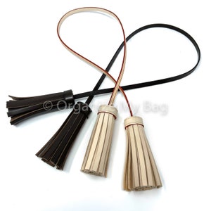 Leather Double Tassel - Vachetta Or Dark Brown - For Your Bags!