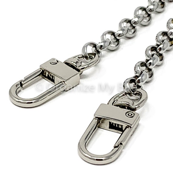 louis vuitton chain strap silver