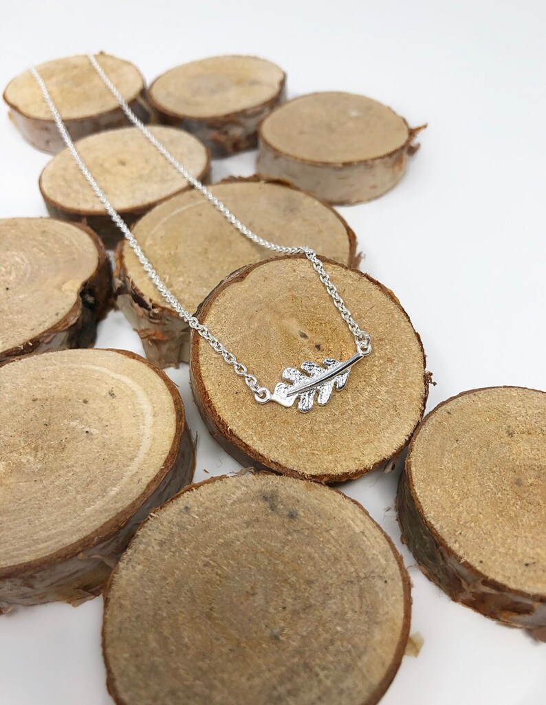 Sterling Silver Oak Leaf Necklace