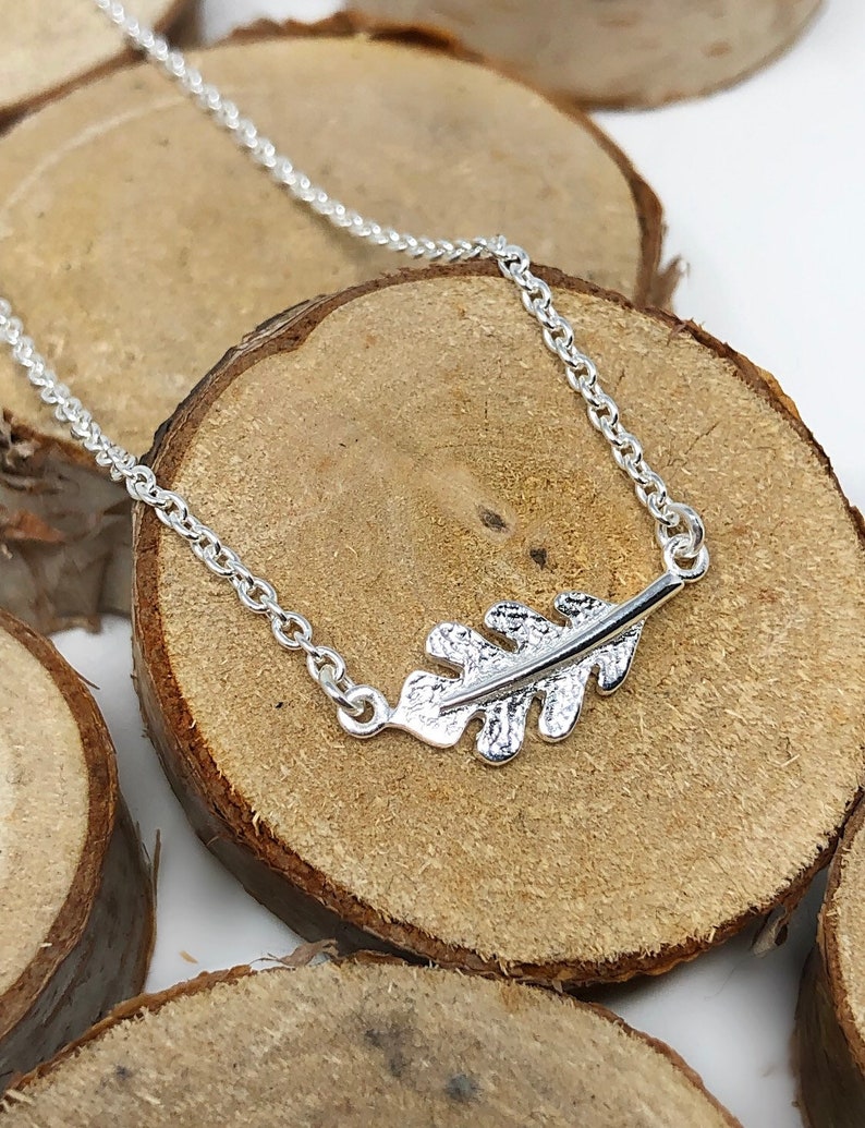 Sterling Silver Oak Leaf Necklace