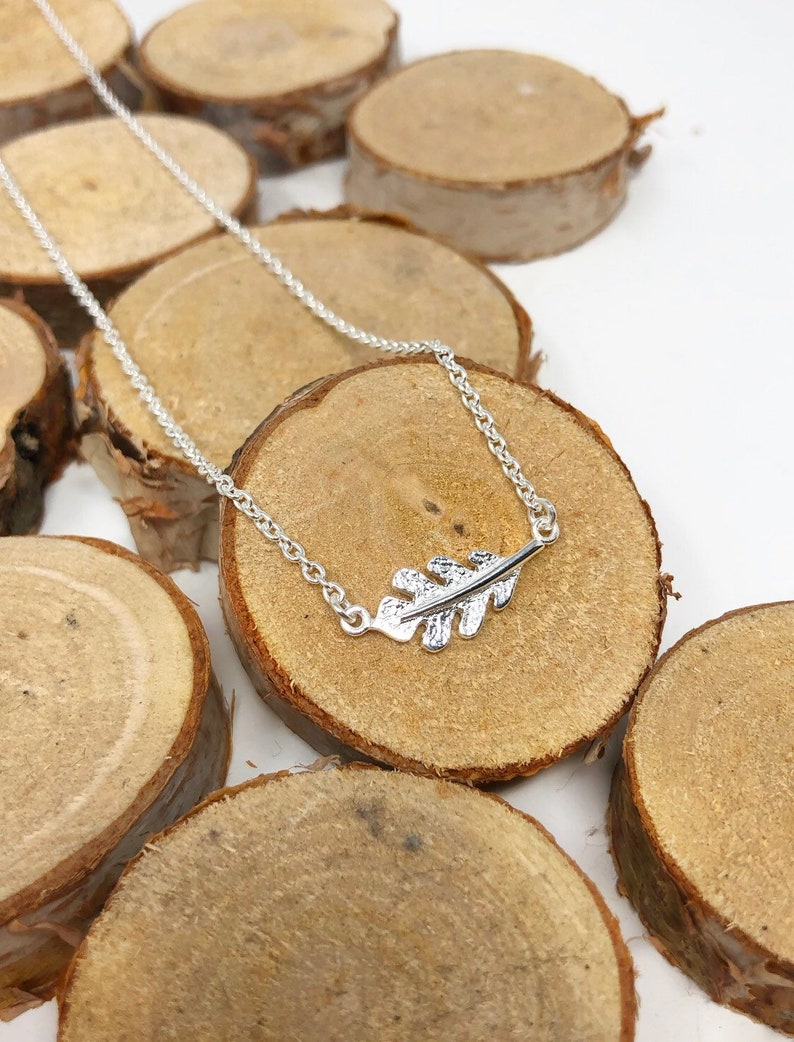 Sterling Silver Oak Leaf Necklace