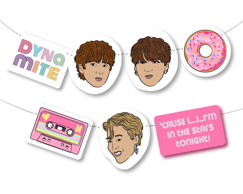 dynamite banner bts dynamite banner bts birthday banner etsy