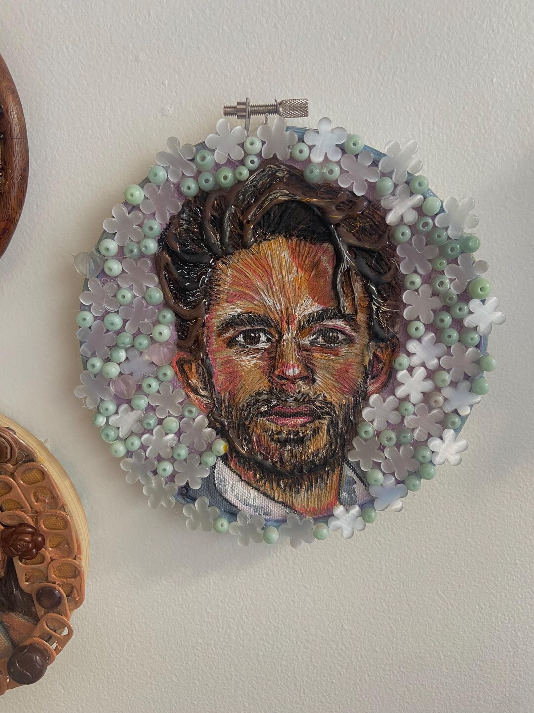 Jonathan Bailey Embroidery Fan Art Wall Decor Bridgerton Crashing ...