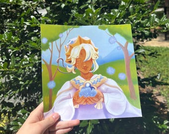 Pure Vanilla Cookie Art Print - Cookie Run Kingdom