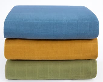 Organic Muslin Swaddle Blankets, Gender Neutral Star Print (3-Pack)