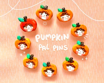 Pumpkin Pals - Handmade Clay Pins