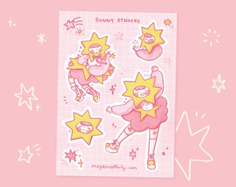 Miss Sunny Stickers - A6 Stickersheet