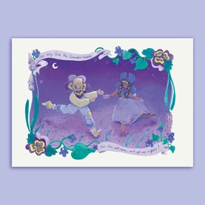 Nuits lavande - impression A5/carte postale