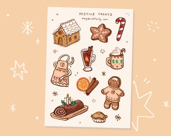 Festive Treats - A6 Stickersheet