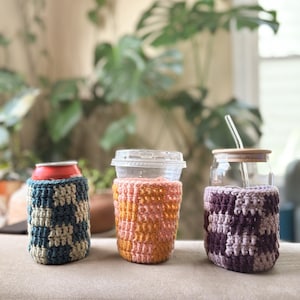 Crochet Coffee Coozie | Reusable Drink Coozie | Iced Coffee Sleeve | Drink Sleeve | Customizable Coozie