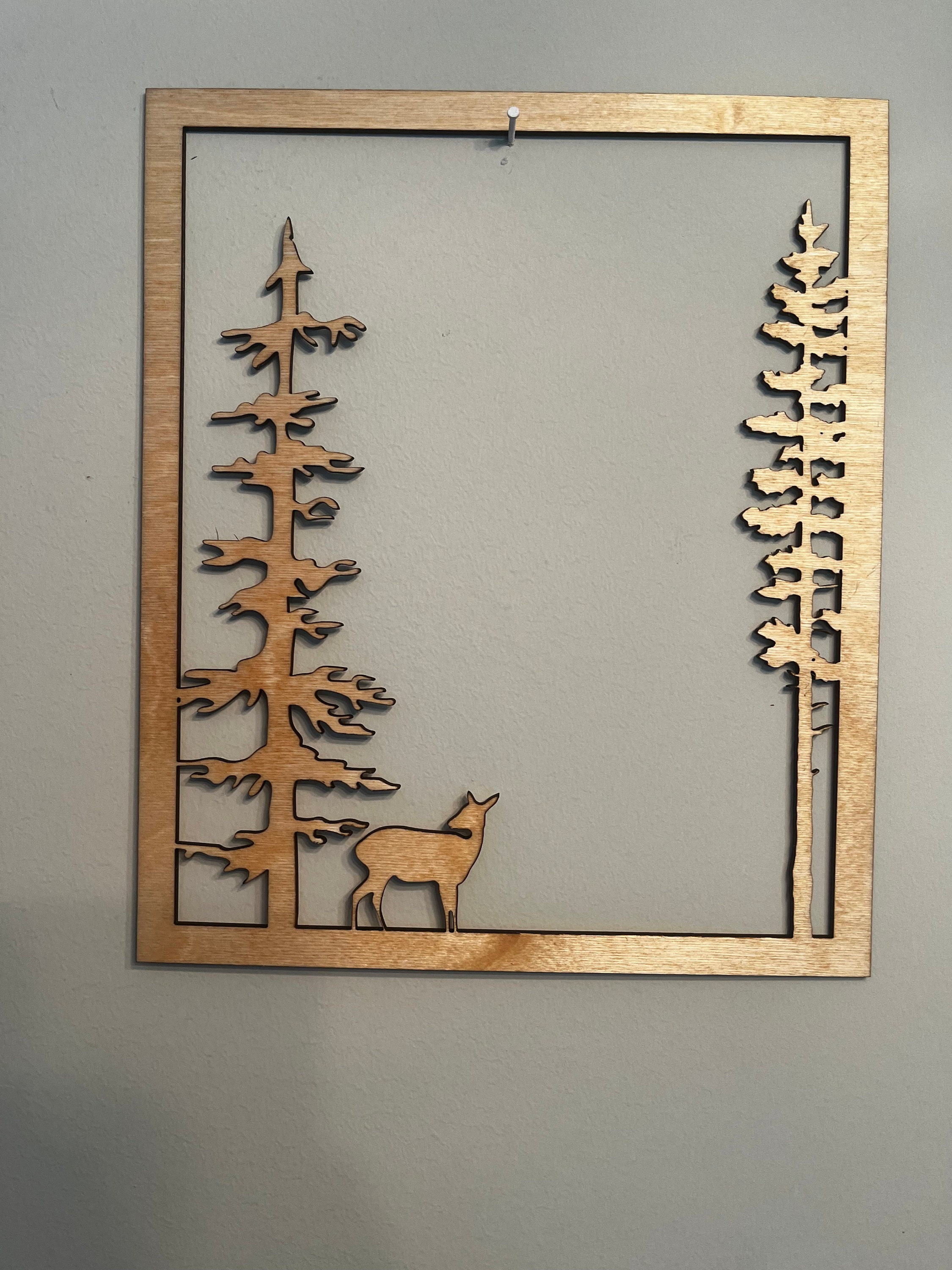 Layered Forest Design Laser Cut File. 4 Layers, Two Designs deer Family ...
