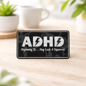 ADHD Leatherette Heat Press Patch ACDC