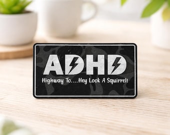 ADHD Leatherette Heat Press Patch ACDC