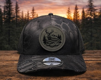 Custom Richardson 112 Patriotic Hunting Deer Patch Trucker SnapBack Hat