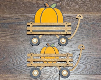 Fichier SVG citrouille plateau à plusieurs niveaux, fichiers Glowforge découpés au laser, automne décor de plateau à plusieurs niveaux SVG, wagon, ferme, citrouille déco Svg, fichiers déco automne