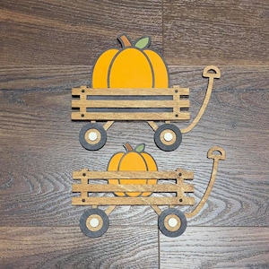 カボチャのティアードトレイ SVG ファイル、Glowforge レーザーカット ファイル、秋のティアードトレイ装飾 SVG、ワゴン、ファームハウス、カボチャ装飾 SVG、秋の装飾ファイル
