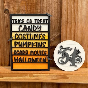 Halloween Laser Cut File, Glowforge SVG, Halloween SVG, Halloween Word Sign File, October 31, Bats, Trick or Treat, Ship Lap Sign SVG