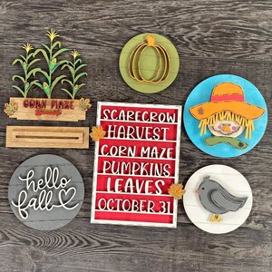 Fall SVG, Glowforge SVG, Tiered Tray File Set, Laser Ready Sign File