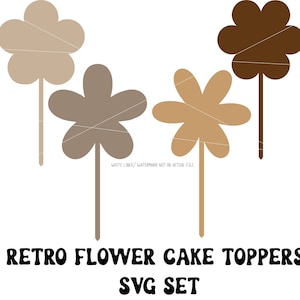 Boho Cake Topper SVG Bundle, Laser Ready, Glowforge Files, Birthday Cake Topper Laser Files