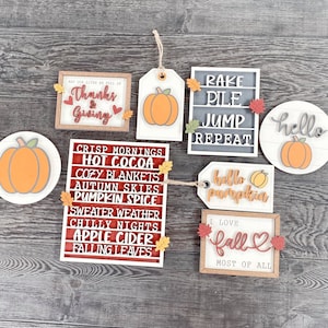 Fall Tiered Tray SVG, Glowforge SVG, Fall Laser Cut Files, Pumpkin Decor Svg, Tier Tray SVG Files, Glowforge File, Pumpkin Svg
