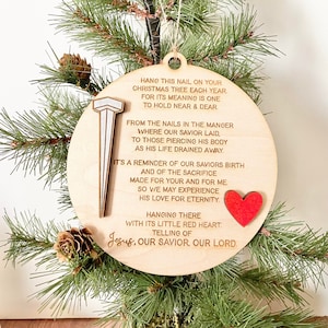 Christ Nail Christmas Ornament Laser Cut Files, Symbolic True Meaning of Christmas, Christ-Centered Ornament, Jesus Ornament, Glowforge