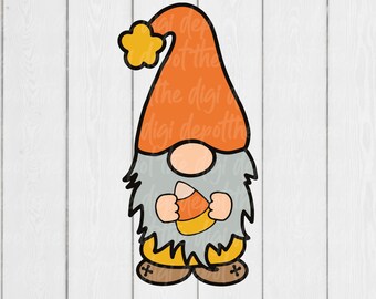 Gnome SVG, Halloween Gnome SVG, Candy Corn Gnome, Gnome Cutfiles, Gnome Clip Art, Halloween Svg, Dxf, Png, Eps, Holiday Gnome