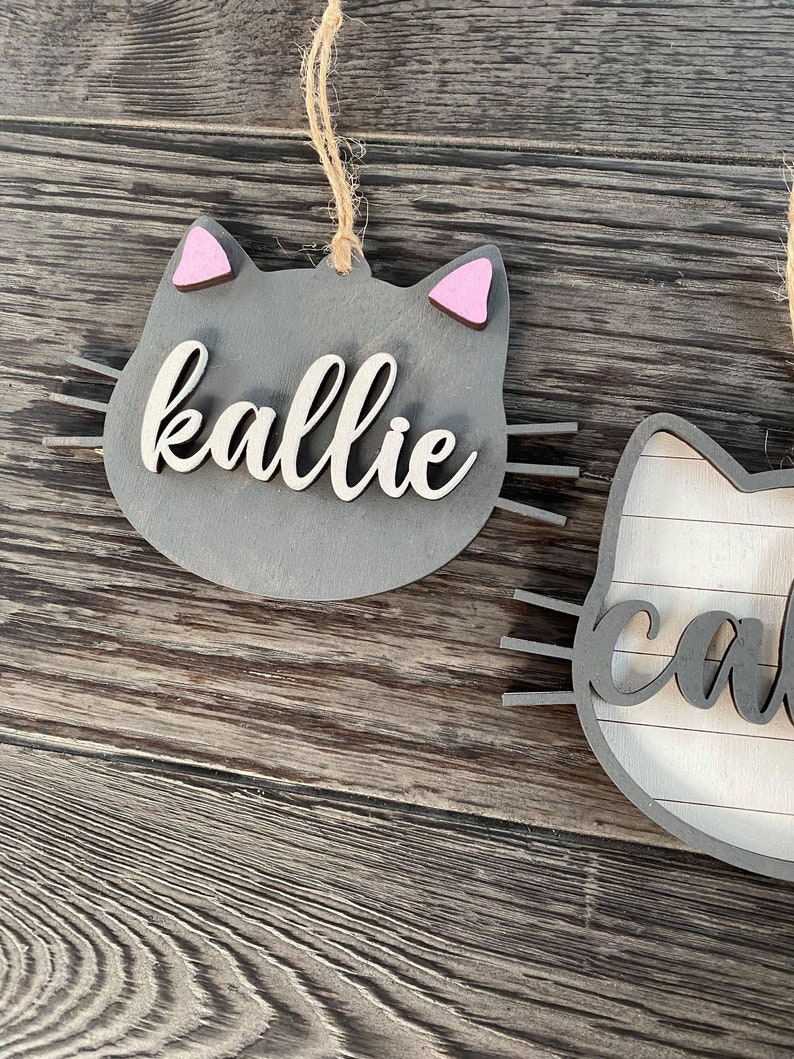 Cat Ornament SVG, Glowforge Ornament File, Pet Ornament File, Laser Ready SVG image 6