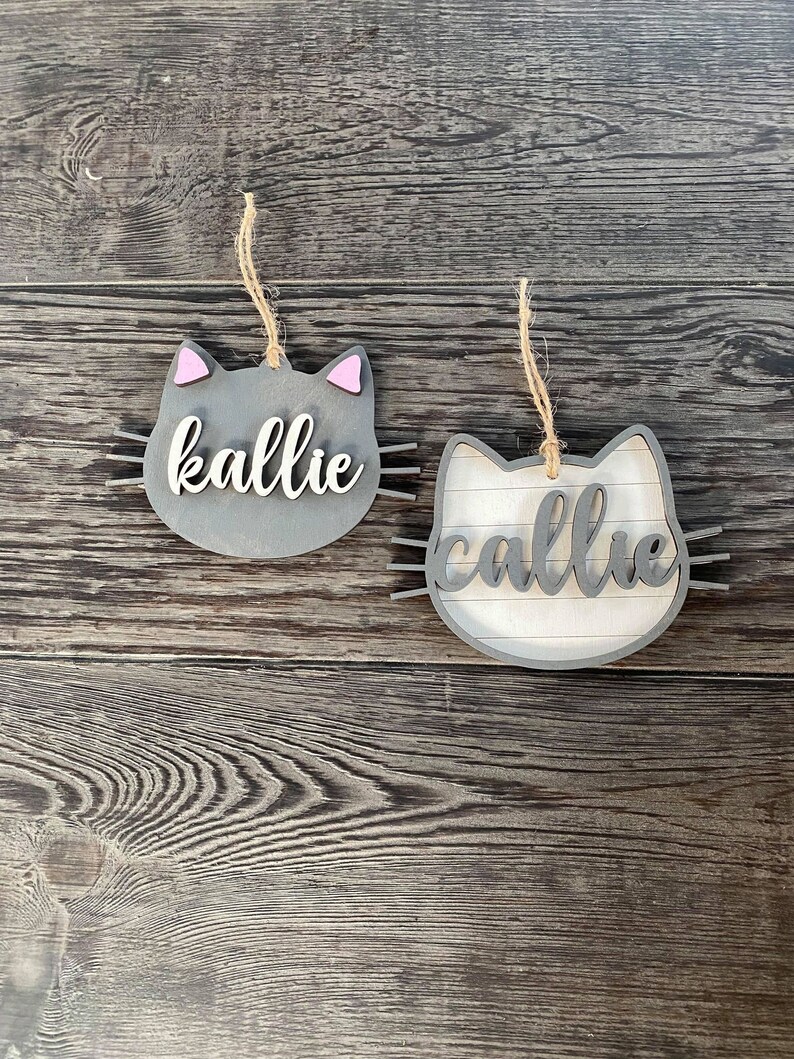 Cat Ornament SVG, Glowforge Ornament File, Pet Ornament File, Laser Ready SVG image 8