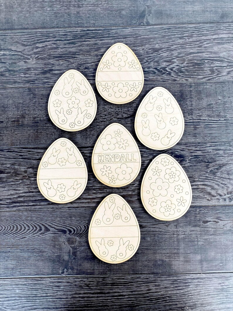 Personalized Easter Egg SVG Bundle, Glowforge File, Laser Cut SVG File ...