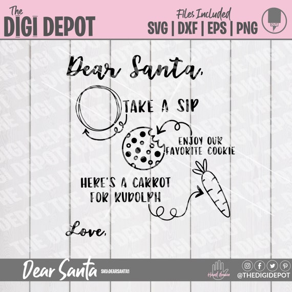 Download Dear Santa Svg Santa Cookie Tray Svg Christmas Svg Dear Etsy